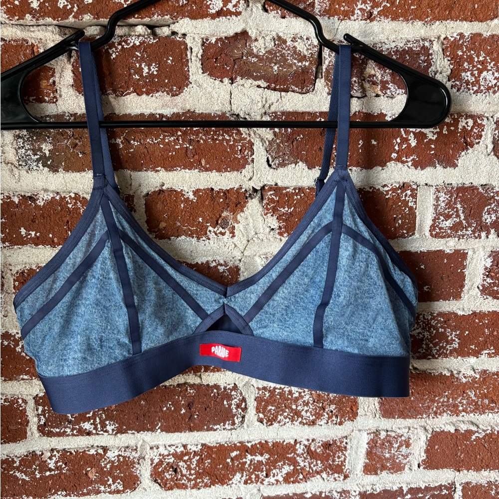 Parade blue denim style bralette